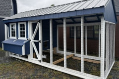 7X16 quaker combo Navy blue,white trim,metal charcoal roof $5975 Approx $275 per month