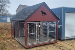 8x12 double dog kennel red/black $5595