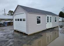 Sheds in Stock Now - 12 x 28 A Frame Vinyl Garage