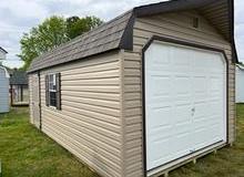 Sheds in Stock Now - 12 X 20 DUTCH VINYL GARAGE $9461 RTO 3 YR APPROX $438/MONTH