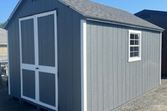 10x14 smartside a-frame dark gray/white/pewter $5,250 RTO 3 YR APPROX $258/MONTH