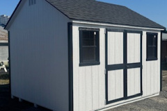 10x12 smartside a-frame white/black/black $4,675 RTO 3 YR APPROX $230/MONTH