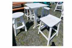 29" Square Pub Table White