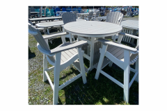 Light Grey & White 44" Round Bar Table